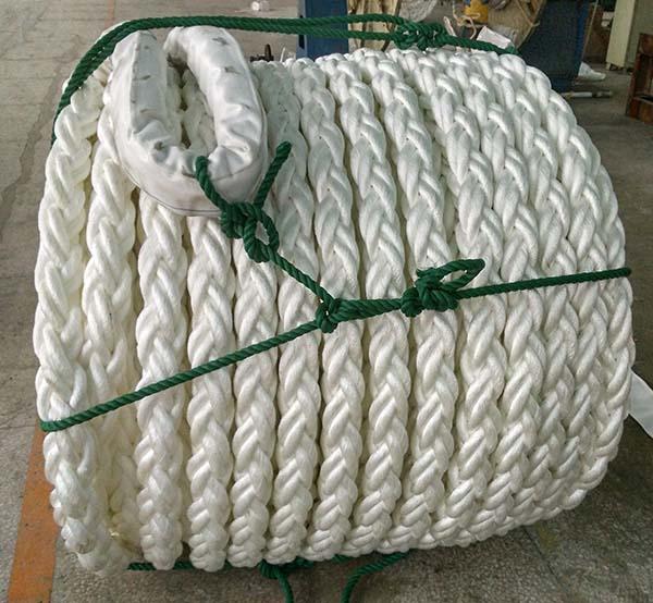 Marine 64mm Diameter Nylon Mooring Rope Dry Quickly High Color Retention