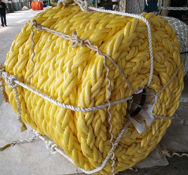 8 Strand Mix Rope 8 Strand Mixed Rope 72mm X 220m With 2 Meters Splice Eyes For Oil Tanker