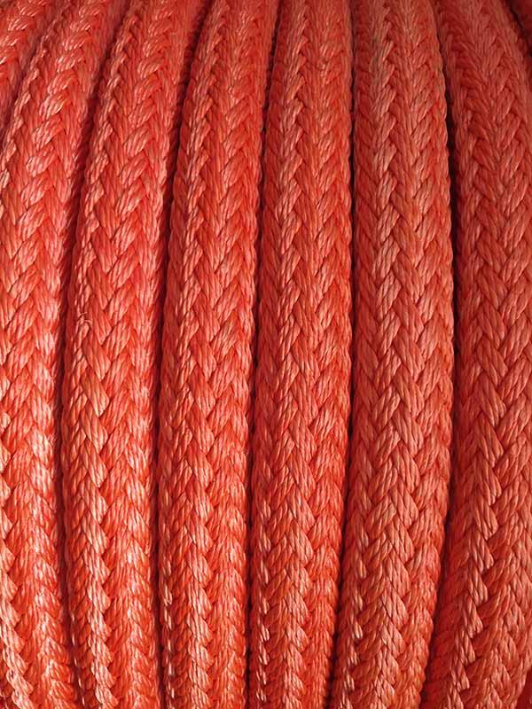 Lowest Elongation Fiber Mooring Rope , Dyneema Synthetic Winch Rope