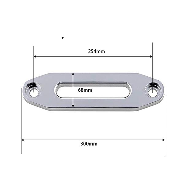 800013000 Lbs Winches Winch Rope Fairlead Silver 254mm Bolt Spacing