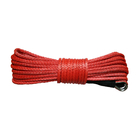 Red Synthetic Winch Line Atv , Towing Tugging Synthetic Winch UHMWPE Fiber