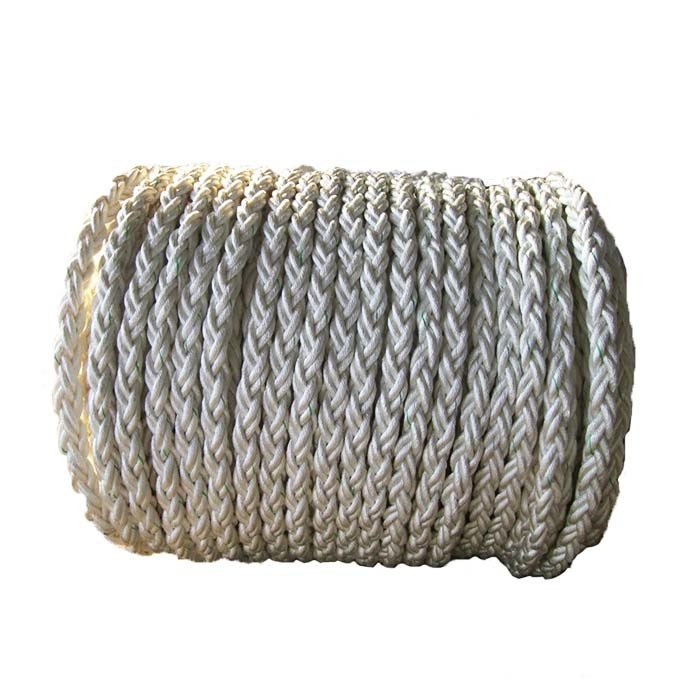 White Nylon Mooring Rope Hawser Cable Non Rotative Torque Construction