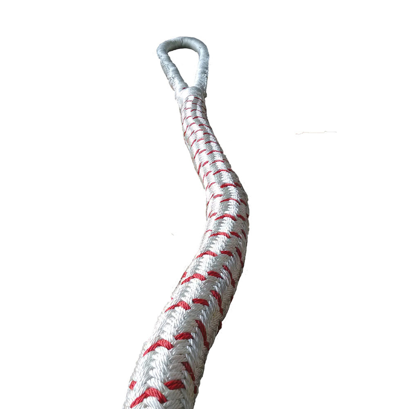 Polyester Coated Dextron Rope , Splice Eyes Dyneema Synthetic Rope