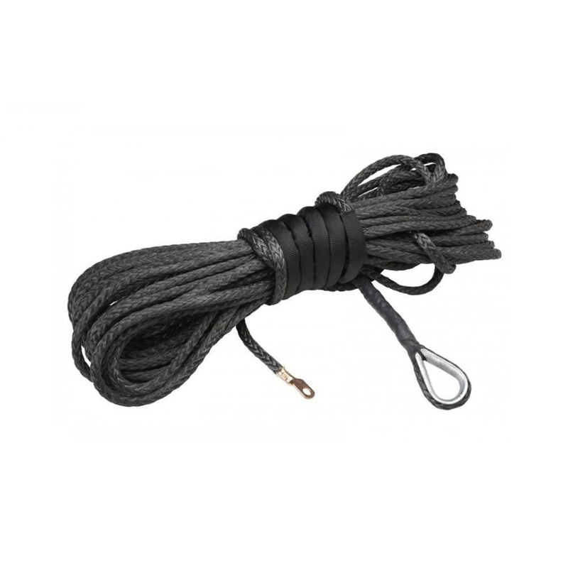 10mm x 30m high strong black 12 strand synthetic winch rope uhmwpe line