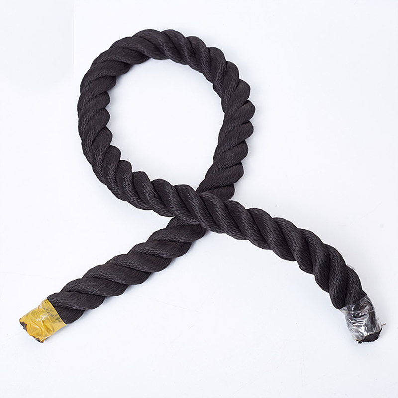 Black 3 Strand Twisted Rope PP Nylon High Breaking Strength Coil Package